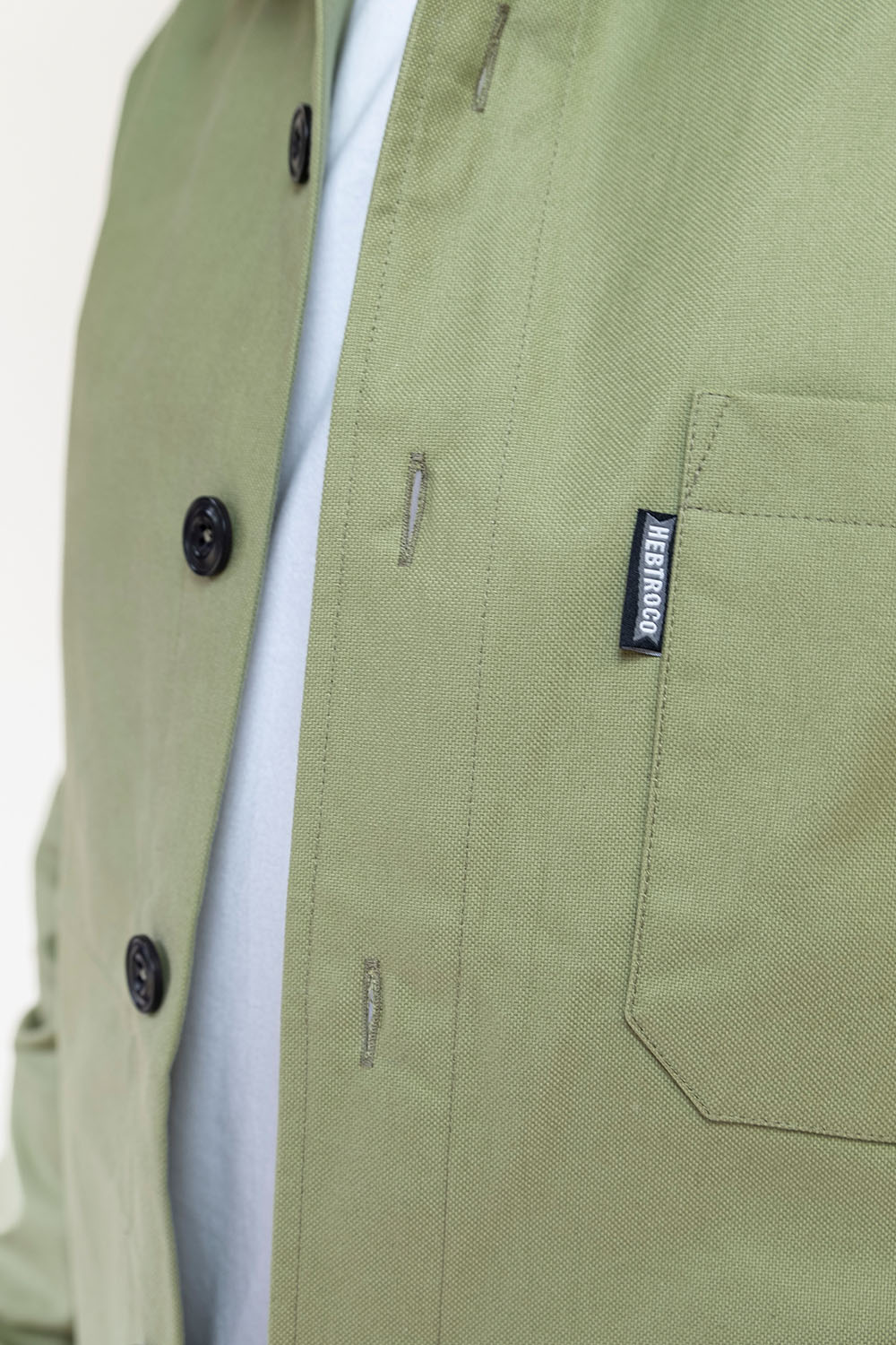 Canvas Overshirt / Mushy Pea Green