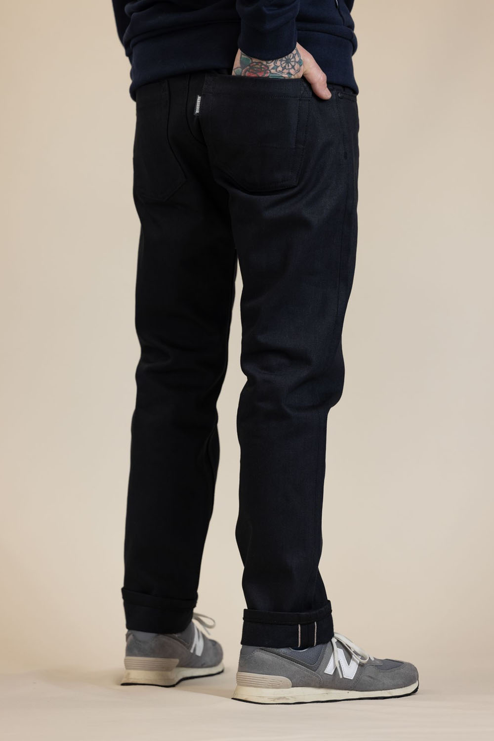 M16 Selvedge Denim Jeans / Double Black