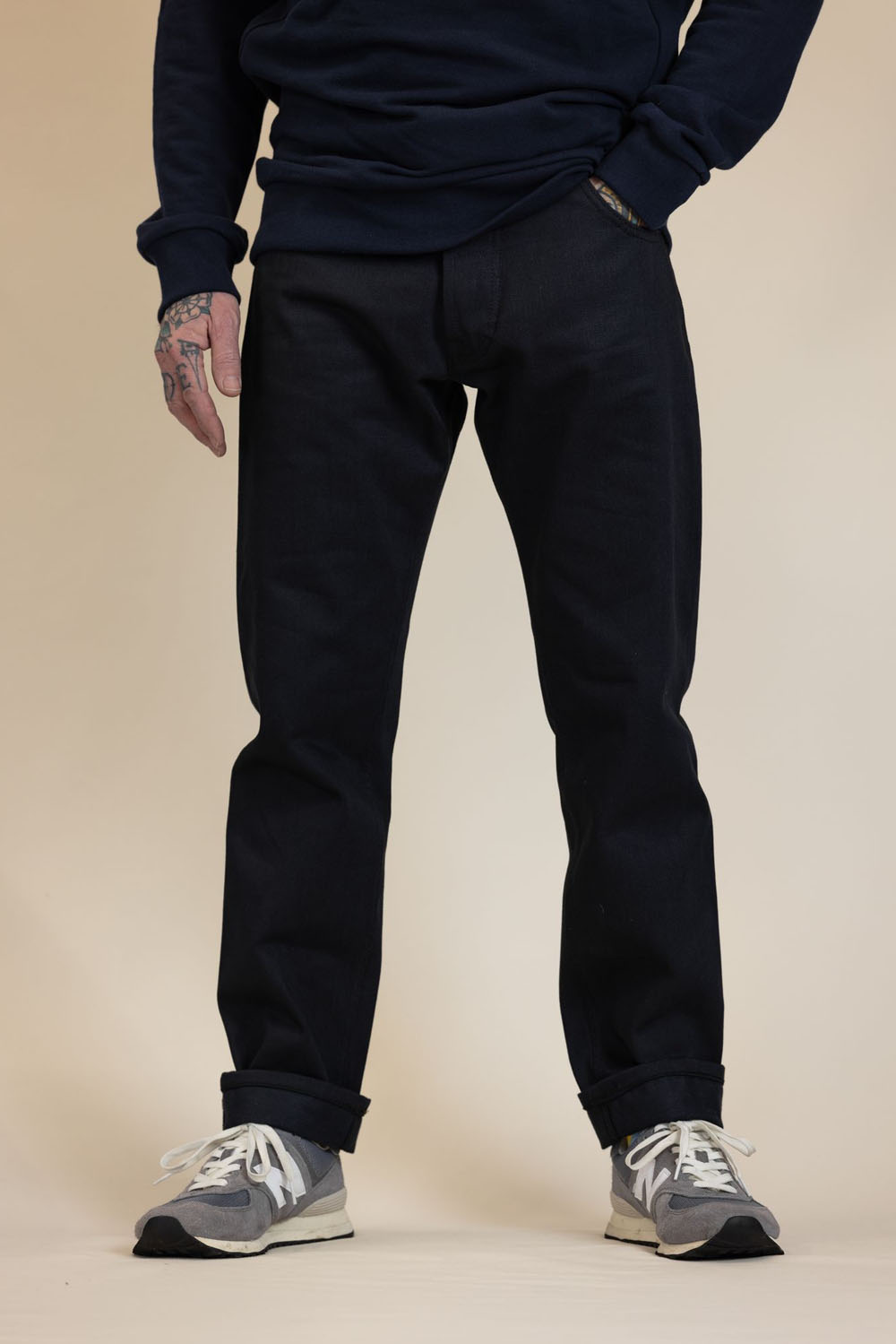 M16 Selvedge Denim Jeans / Double Black