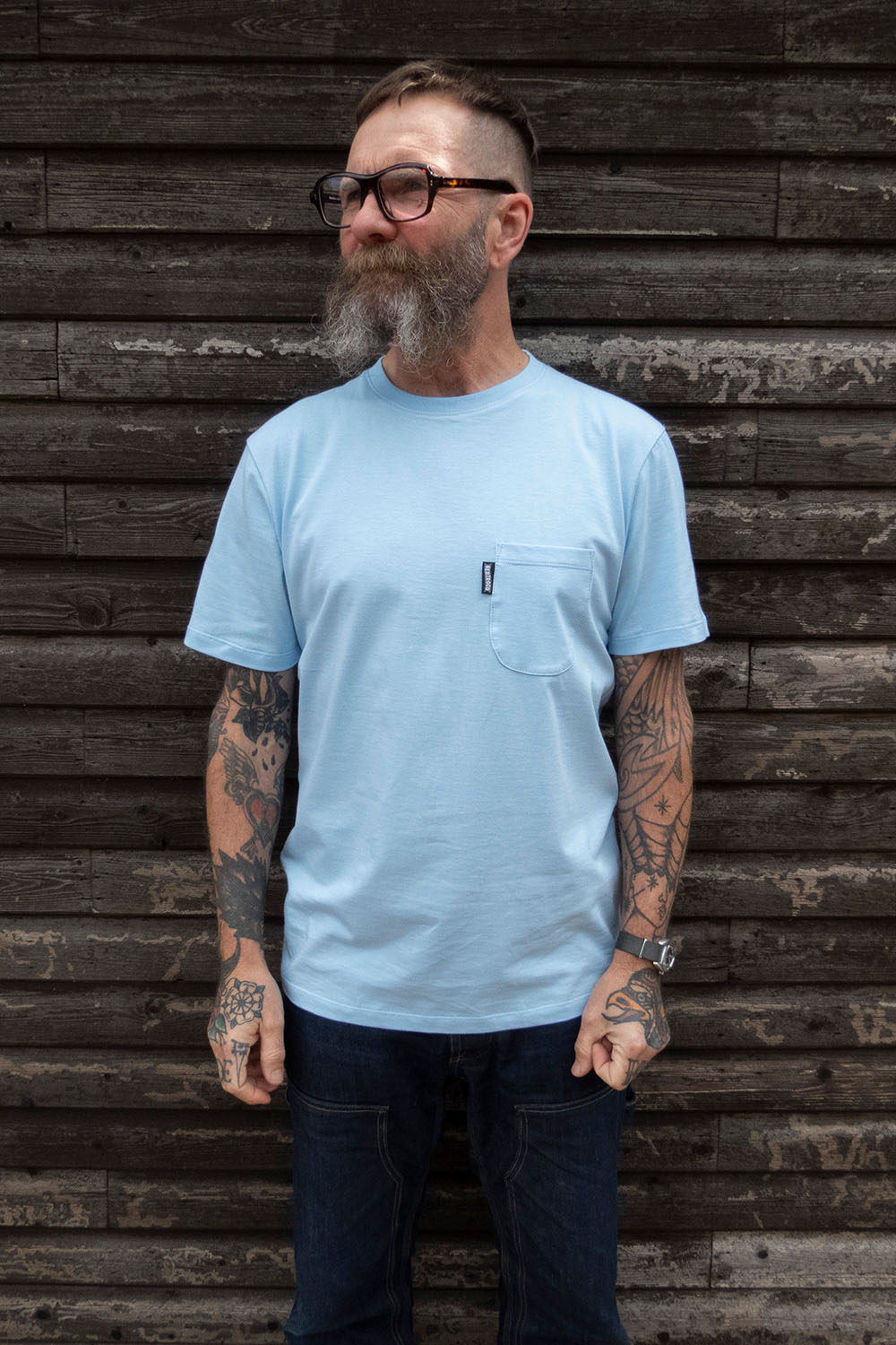 Airy Blue Pocket T-Shirt